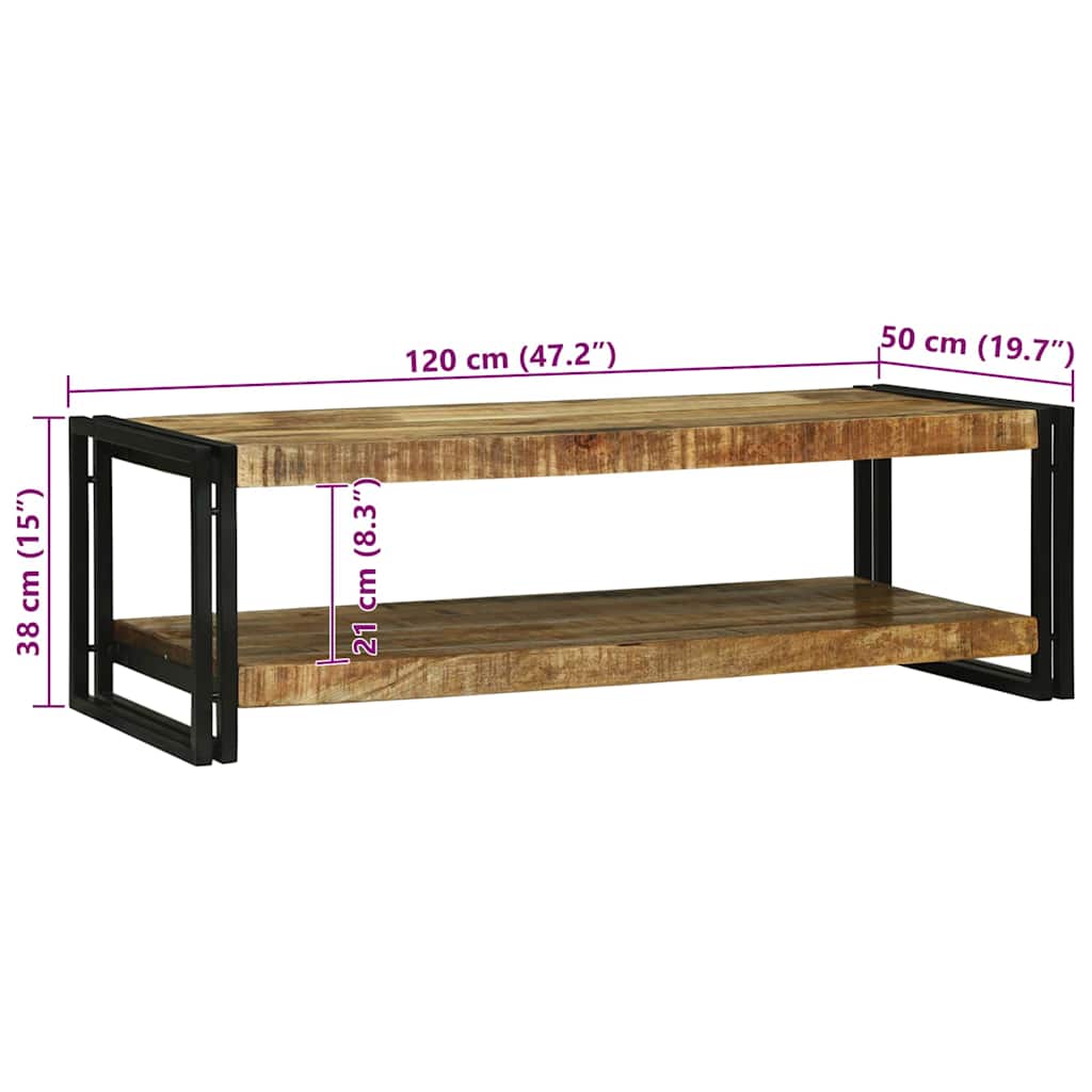 Tavolino da salotto Marrone Legno di mango massello