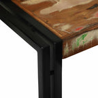 Tavolo Nesting 3 pcs Legno Riciclato Massello e Metallo