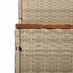 Bordo per Vasca Idromassaggio Beige Polyrattan&Massello Acacia