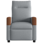 Poltrona Reclinabile in Tessuto Grigio Chiaro