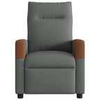 Poltrona reclinabile in tessuto grigio scuro