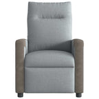 Poltrona Reclinabile in Tessuto Grigio Chiaro