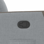 Poltrona Reclinabile in Tessuto Grigio Chiaro