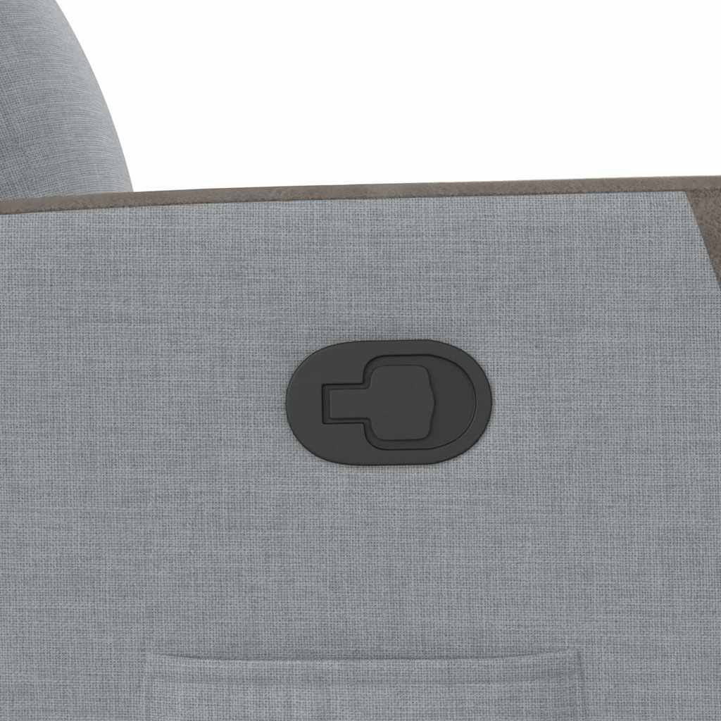 Poltrona Reclinabile in Tessuto Grigio Chiaro