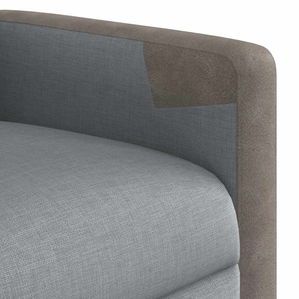 Poltrona Reclinabile in Tessuto Grigio Chiaro