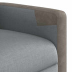 Poltrona Reclinabile in Tessuto Grigio Chiaro