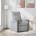 Poltrona Reclinabile in Tessuto Grigio Chiaro