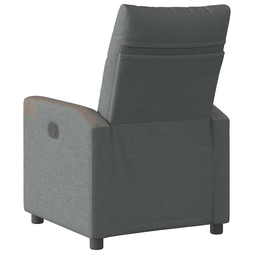 Poltrona Reclinabile in Tessuto Grigio Scuro
