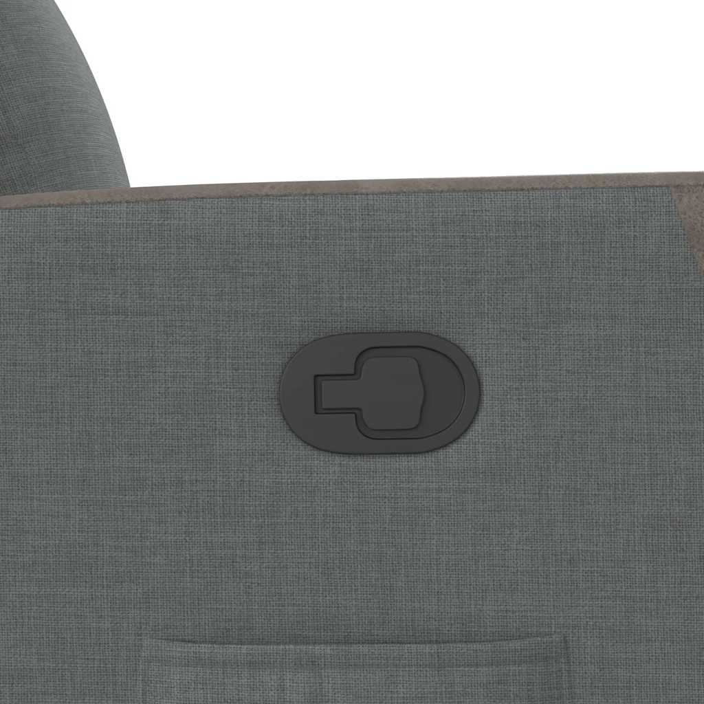 Poltrona Reclinabile in Tessuto Grigio Scuro