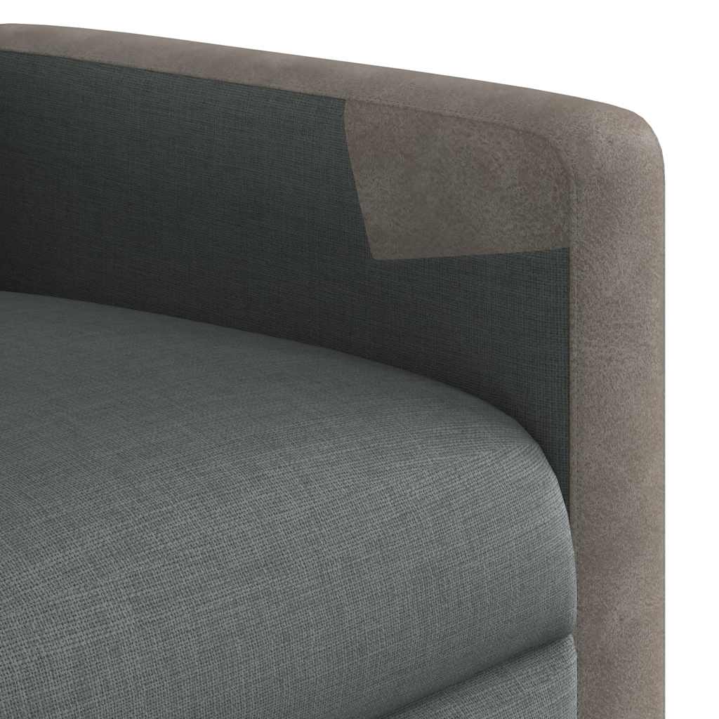 Poltrona Reclinabile in Tessuto Grigio Scuro