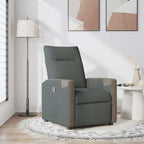 Poltrona Reclinabile in Tessuto Grigio Scuro
