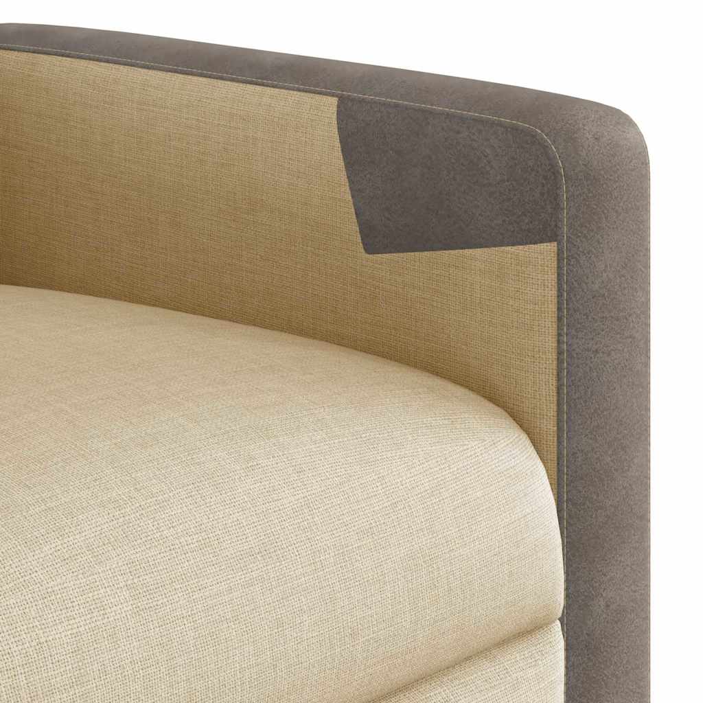 Poltrona Reclinabile in Tessuto Crema