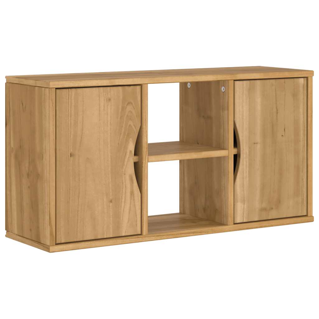 Mobile Porta TV ODDA 79x24x40 cm in Legno Massello di Pino