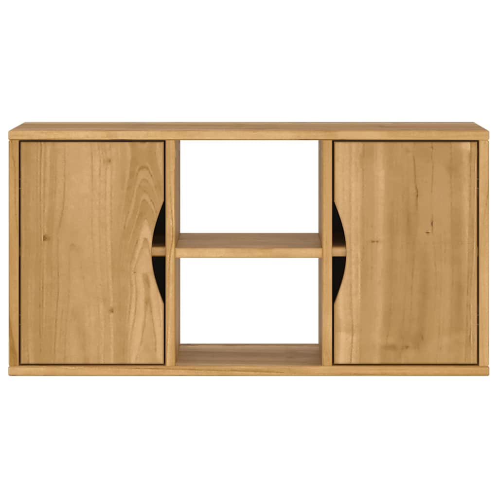 Mobile Porta TV ODDA 79x24x40 cm in Legno Massello di Pino