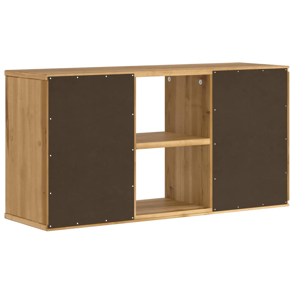 Mobile Porta TV ODDA 79x24x40 cm in Legno Massello di Pino