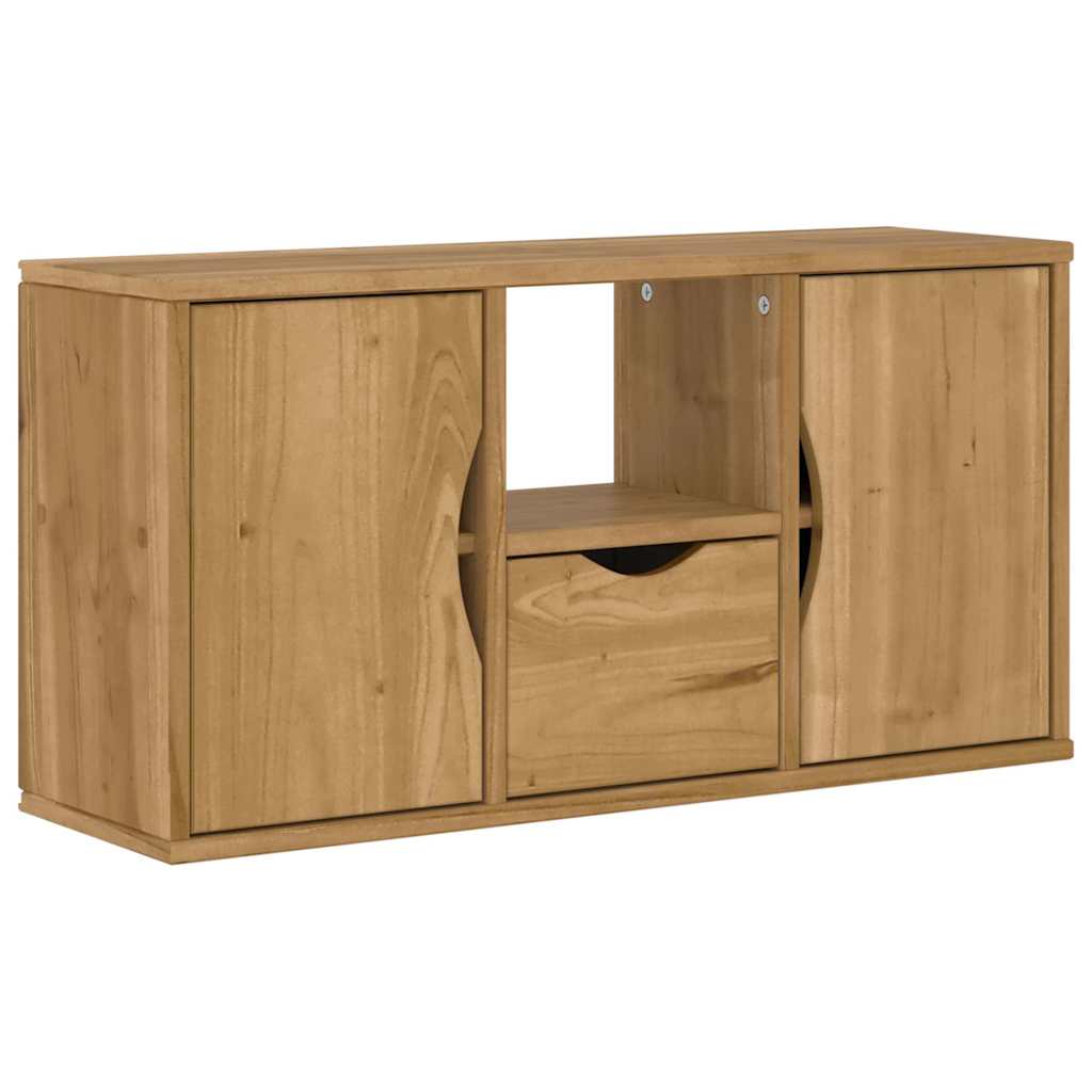 Mobile Porta TV con Cassetto ODDA 79x24x40 cm in Legno di Pino