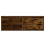 Mobile Porta TV con Luci LED Rovere Fumo 75x35,5x25 cm