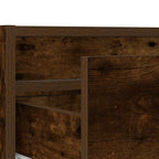 Mobile Porta TV con Luci LED Rovere Fumo 75x35,5x25 cm