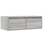 Mobile Porta TV con Luci LED Grigio Sonoma 75x35,5x25 cm