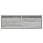 Mobile Porta TV con Luci LED Grigio Sonoma 75x35,5x25 cm