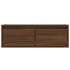 Mobile Porta TV con Luci LED Rovere Marrone 75x35,5x25 cm