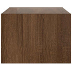 Mobile Porta TV con Luci LED Rovere Marrone 75x35,5x25 cm