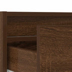 Mobile Porta TV con Luci LED Rovere Marrone 75x35,5x25 cm