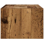 Mobile Porta TV con Luci LED Legno Antico 75x35,5x25 cm