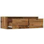 Mobile Porta TV con Luci LED Legno Antico 75x35,5x25 cm