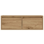 Mobile Porta TV con Luci LED Rovere Artigianale 75x35,5x25 cm
