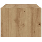 Mobile Porta TV con Luci LED Rovere Artigianale 75x35,5x25 cm