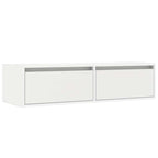 Mobile Porta TV con Luci LED Bianco 100X35,5x25 cm