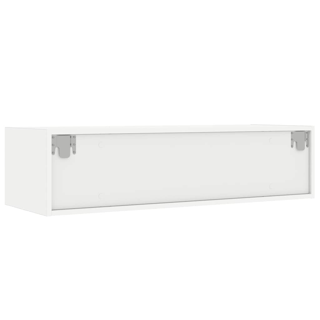 Mobile Porta TV con Luci LED Bianco 100X35,5x25 cm