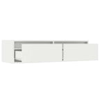 Mobile Porta TV con Luci LED Bianco 100X35,5x25 cm