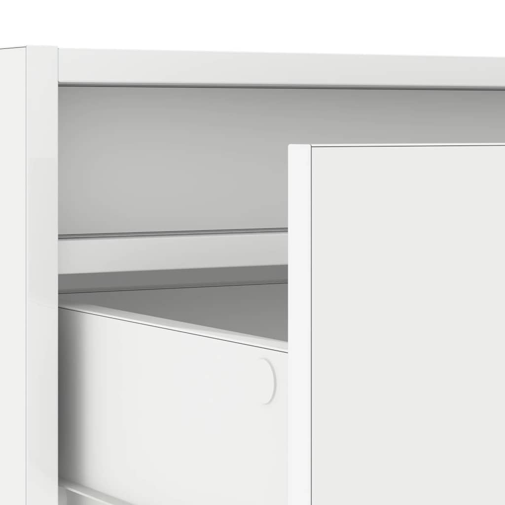 Mobile Porta TV con Luci LED Bianco 100X35,5x25 cm