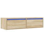 Mobile Porta TV con Luci LED Rovere Sonoma 100X35,5x25 cm