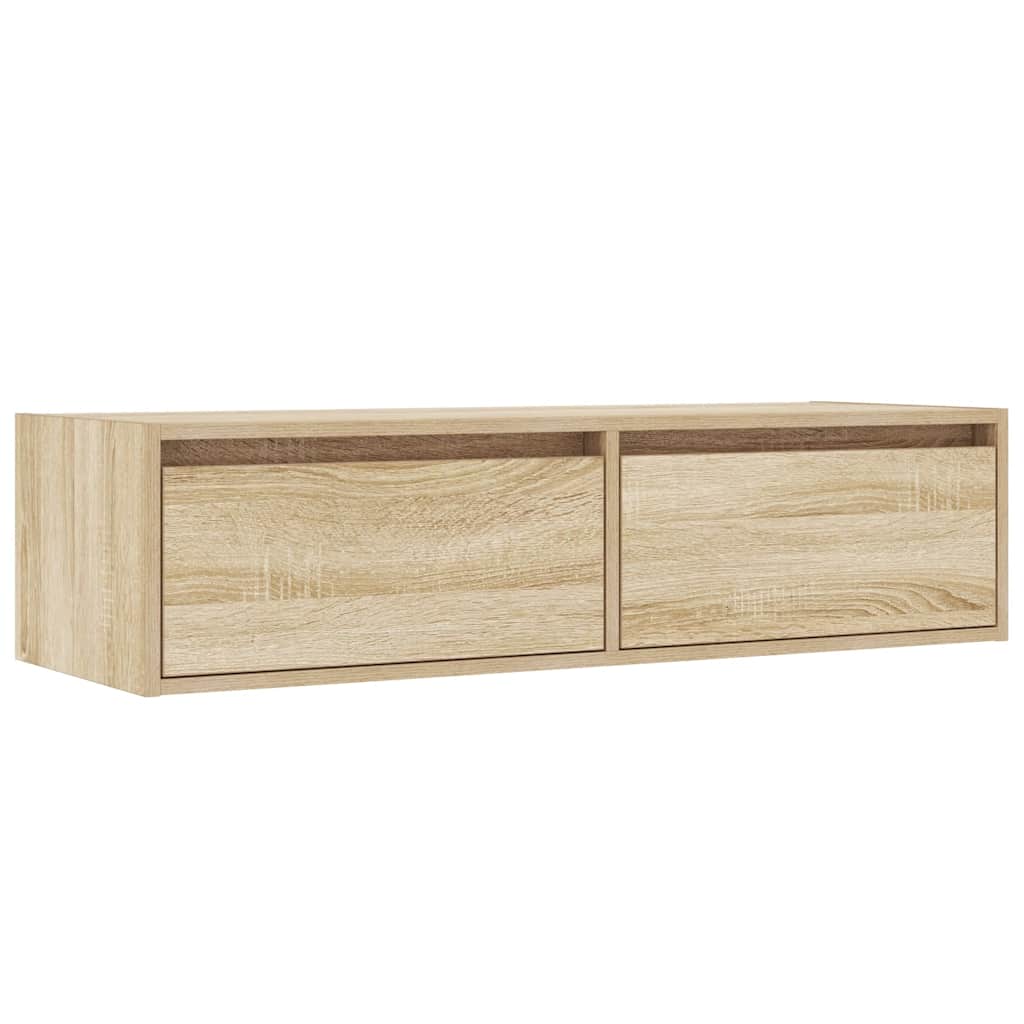 Mobile Porta TV con Luci LED Rovere Sonoma 100X35,5x25 cm