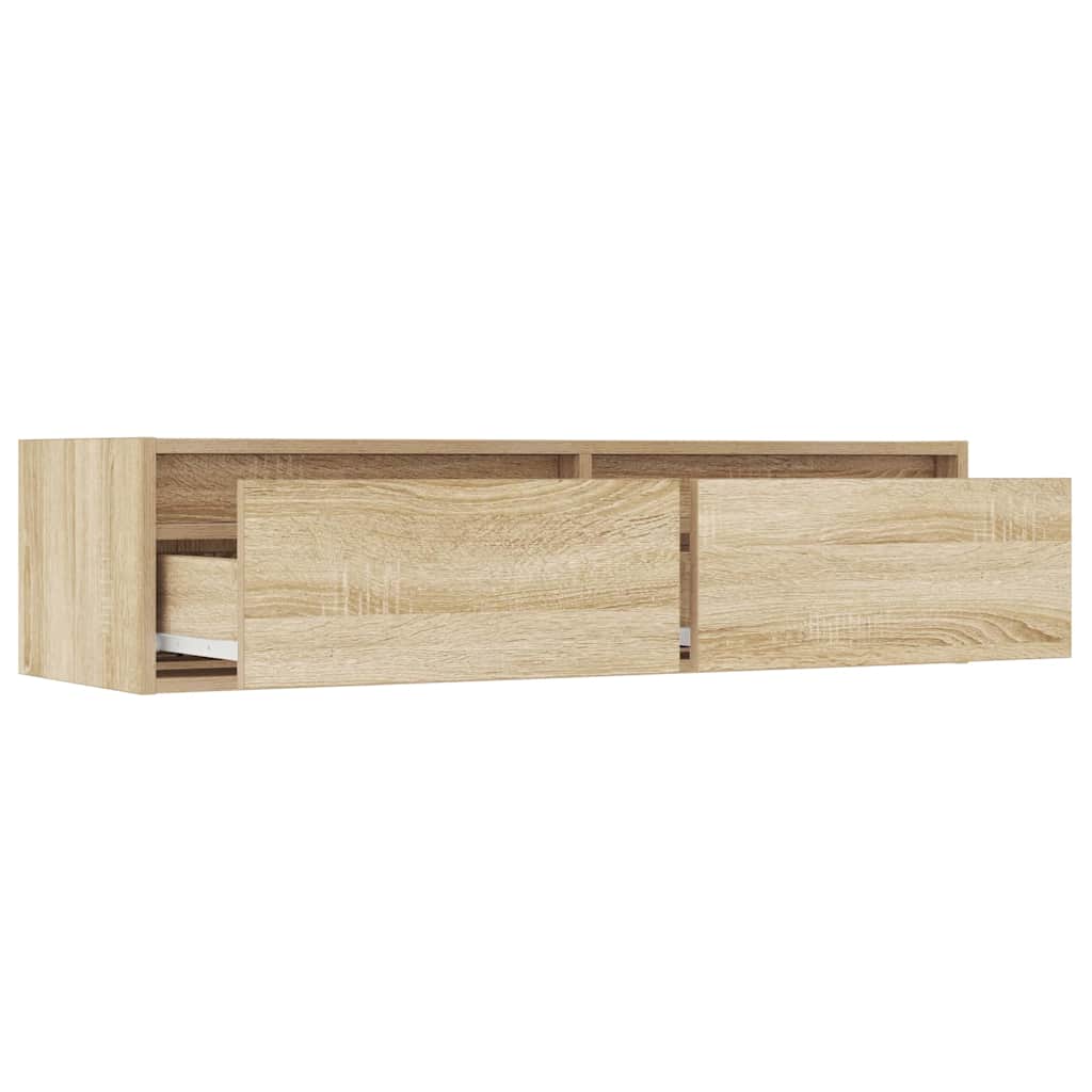 Mobile Porta TV con Luci LED Rovere Sonoma 100X35,5x25 cm