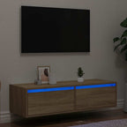 Mobile Porta TV con Luci LED Rovere Sonoma 100X35,5x25 cm