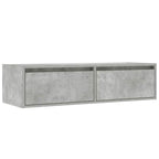 Mobile Porta TV con Luci LED Grigio Cemento 100X35,5x25 cm