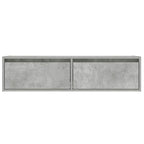 Mobile Porta TV con Luci LED Grigio Cemento 100X35,5x25 cm
