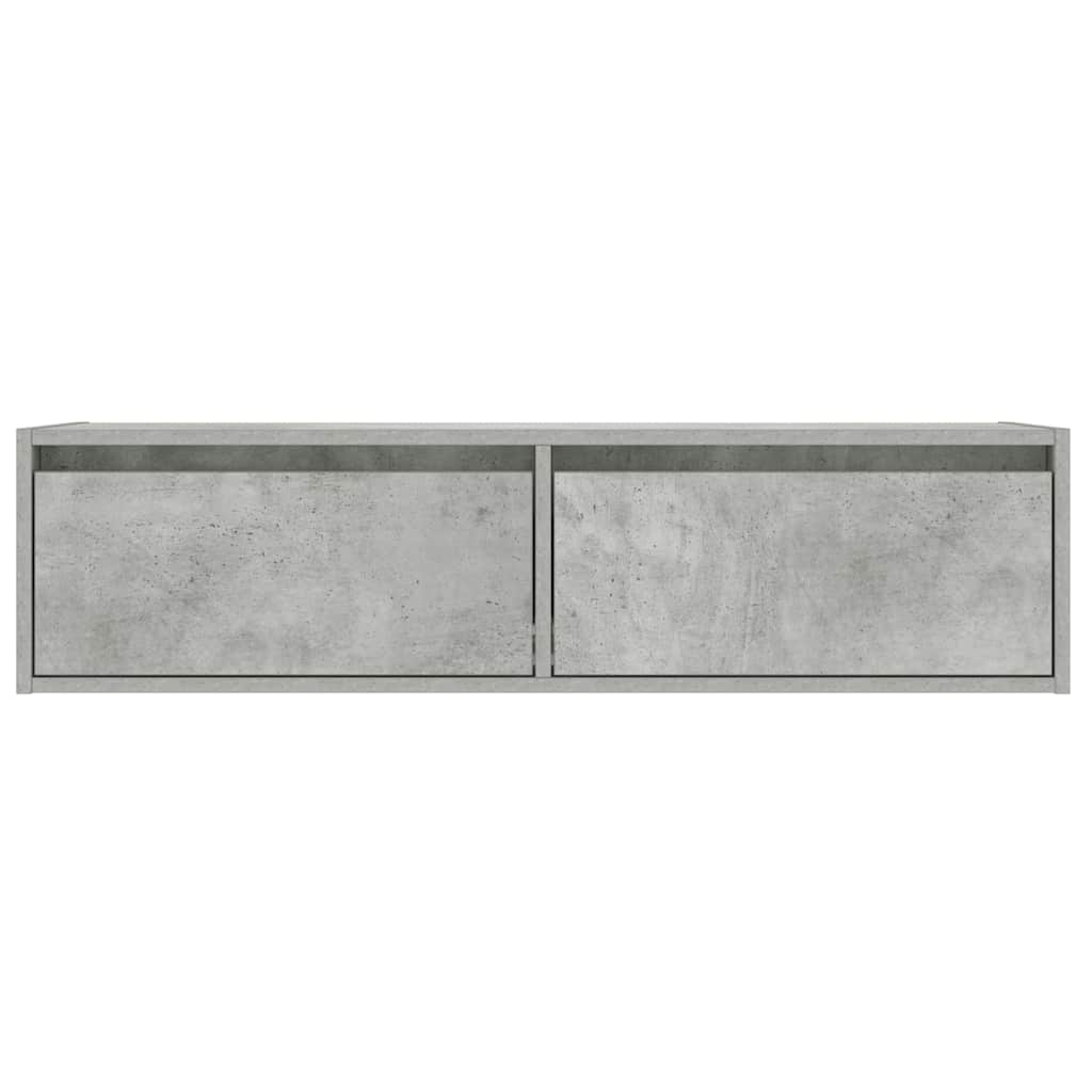 Mobile Porta TV con Luci LED Grigio Cemento 100X35,5x25 cm