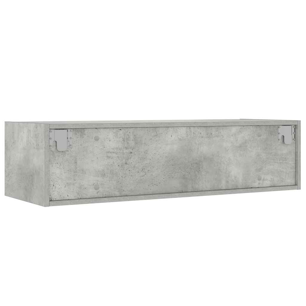 Mobile Porta TV con Luci LED Grigio Cemento 100X35,5x25 cm