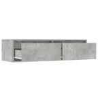 Mobile Porta TV con Luci LED Grigio Cemento 100X35,5x25 cm