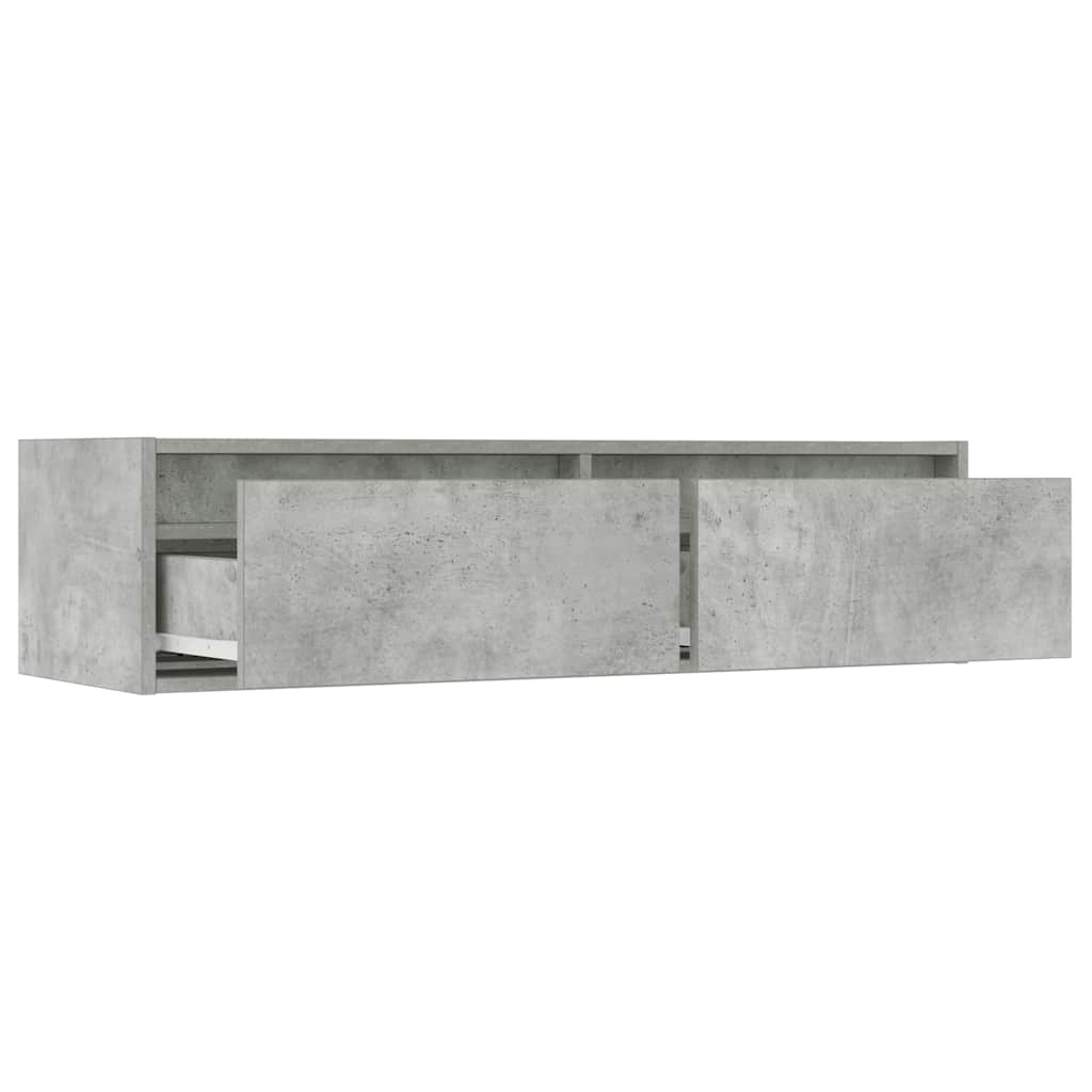 Mobile Porta TV con Luci LED Grigio Cemento 100X35,5x25 cm