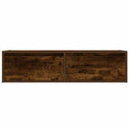 Mobile Porta TV con Luci LED Rovere Fumo 100X35,5x25 cm