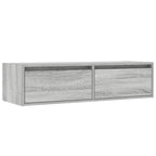 Mobile Porta TV con Luci LED Grigio Sonoma 100X35,5x25 cm