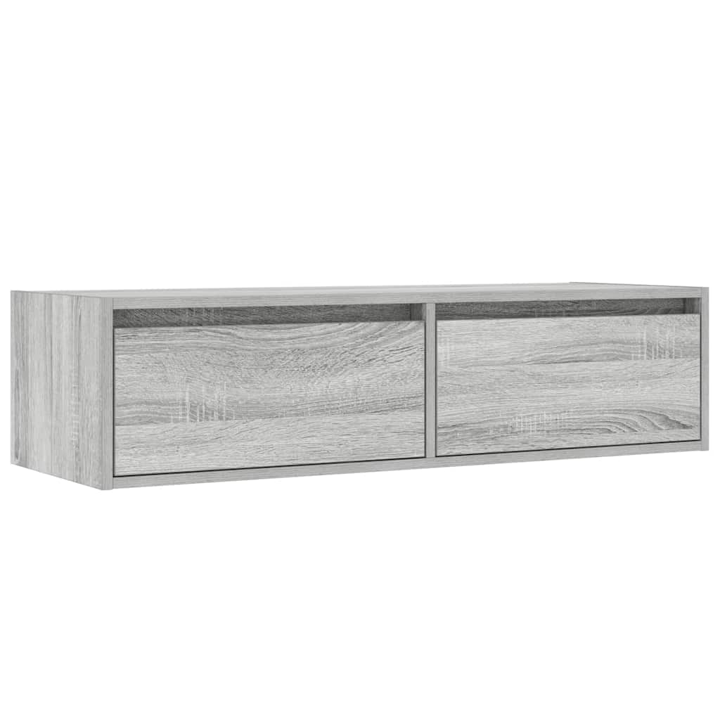Mobile Porta TV con Luci LED Grigio Sonoma 100X35,5x25 cm