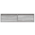 Mobile Porta TV con Luci LED Grigio Sonoma 100X35,5x25 cm