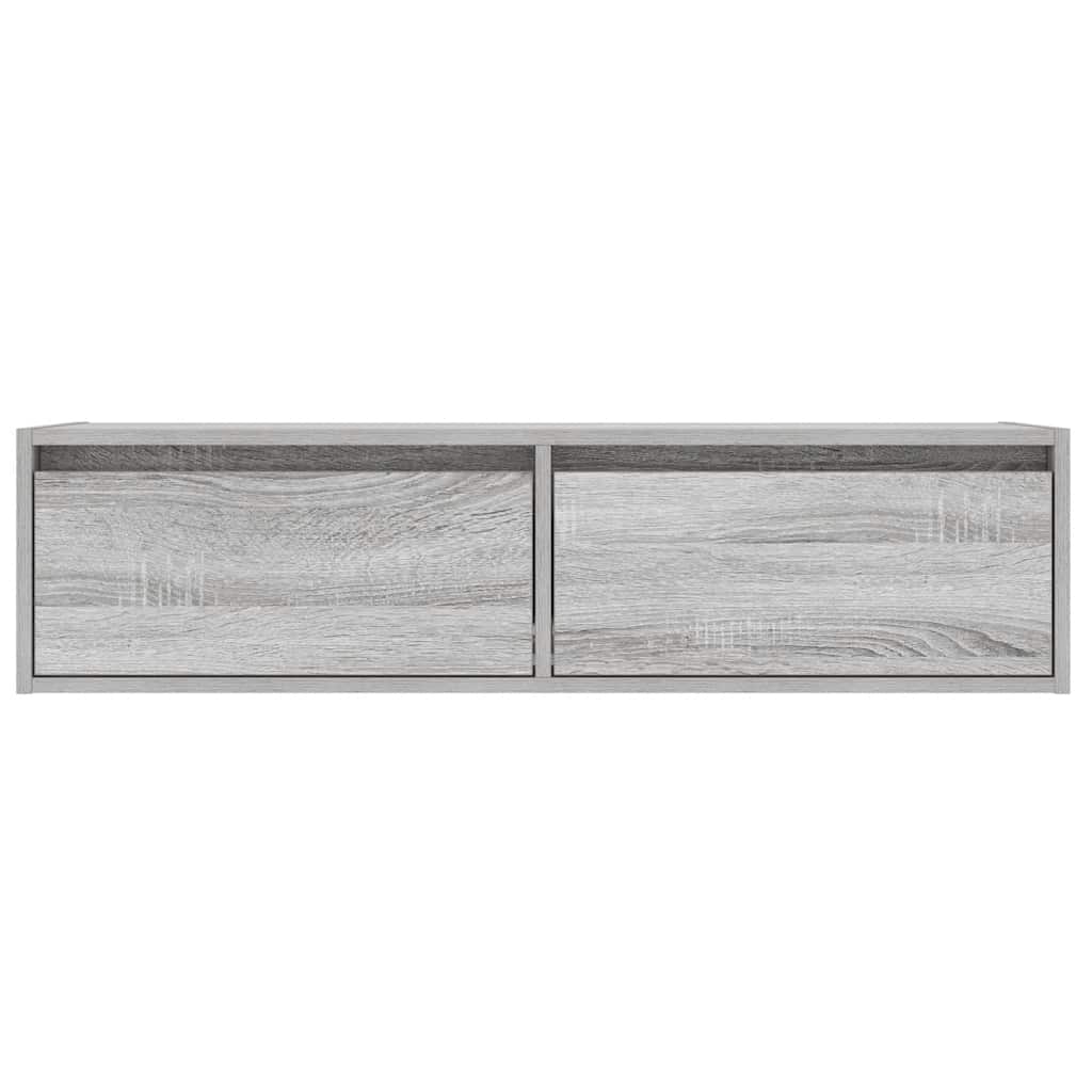 Mobile Porta TV con Luci LED Grigio Sonoma 100X35,5x25 cm